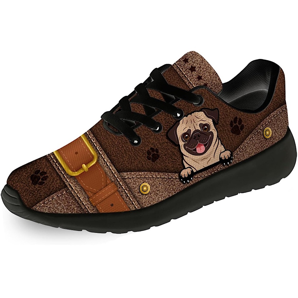 Pug Shoes Size 7.5 Lace Up Sneakers.